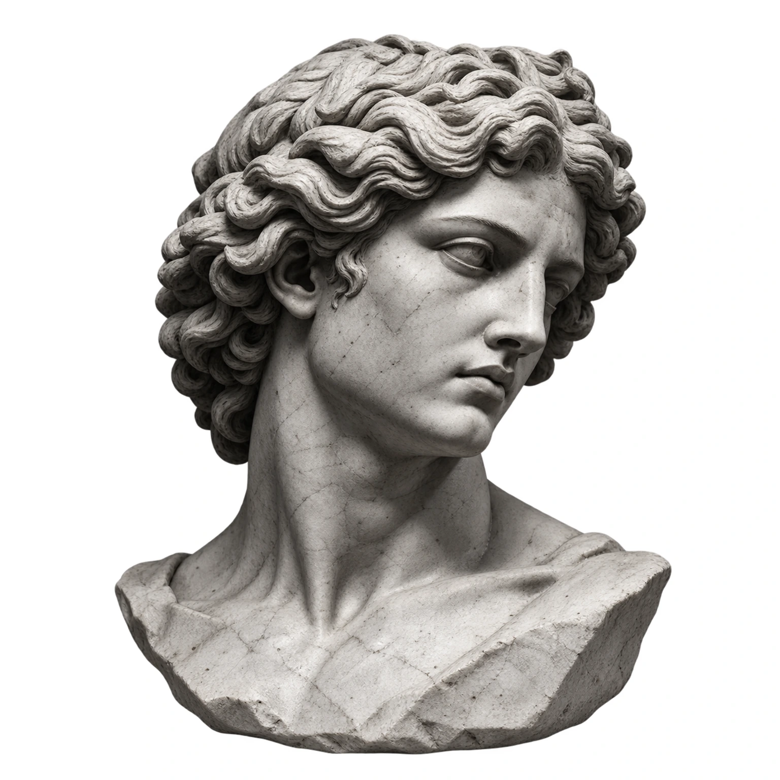 Classical stone bust reference artwork